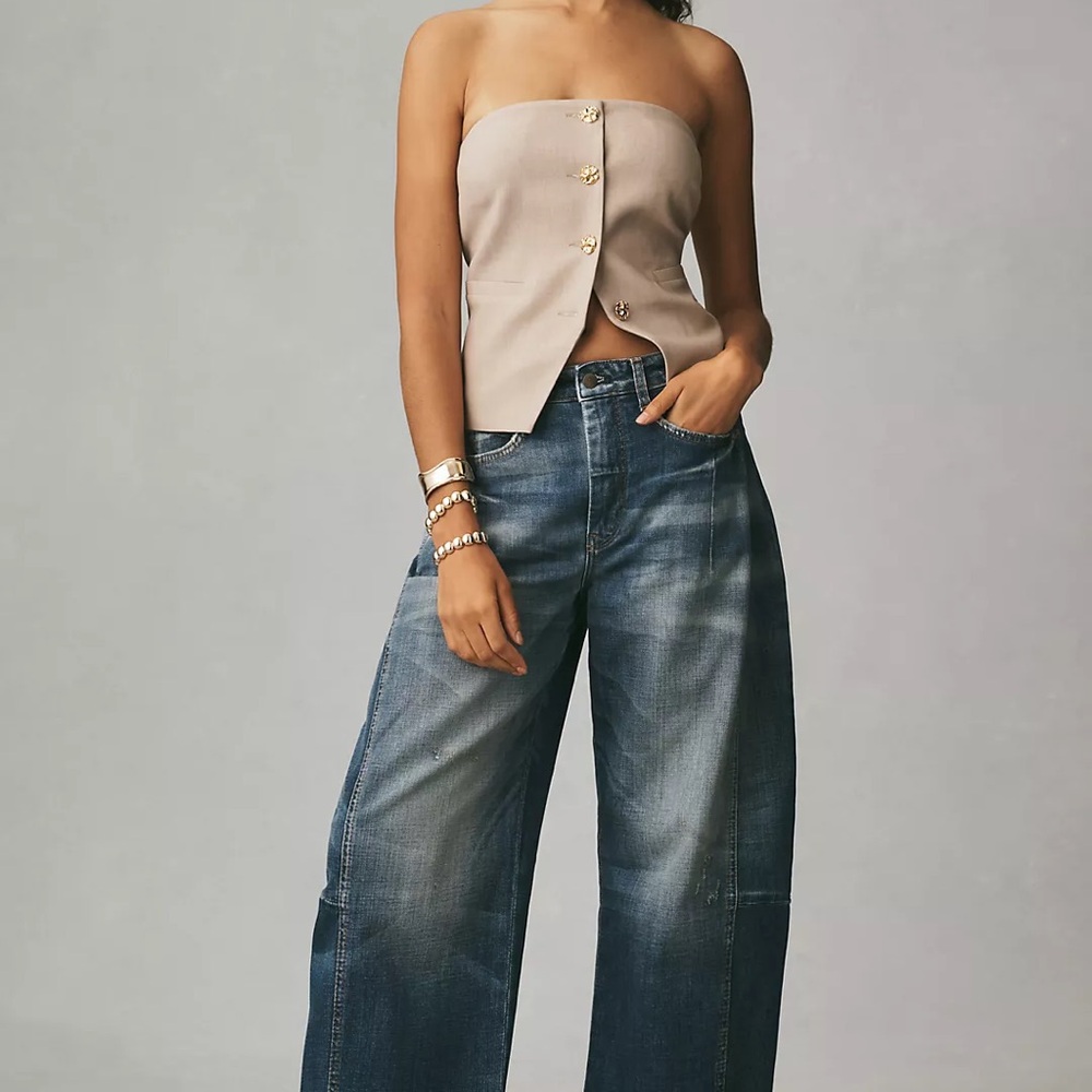 Anthropologie Pilcro Kenna (I think) Barrel Jeans EUC 32